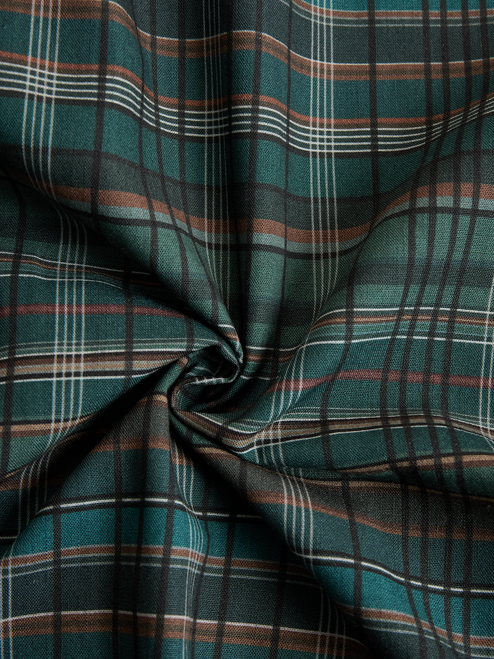 Harper Brooklyn | Plaid Lapel Single-Breasted Maxi Dress
