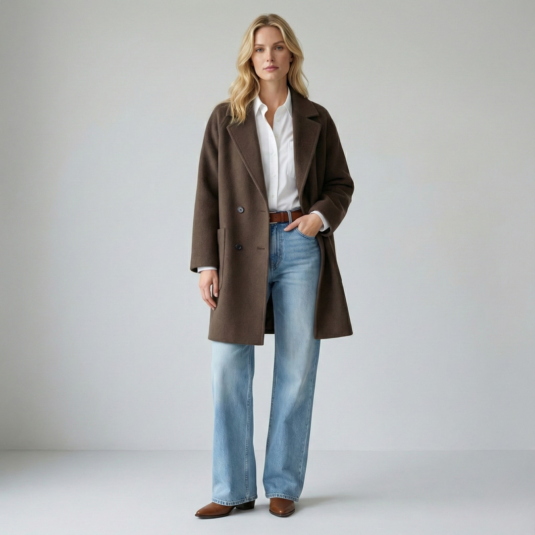 Harper Brooklyn | Wool Herringbone Coat