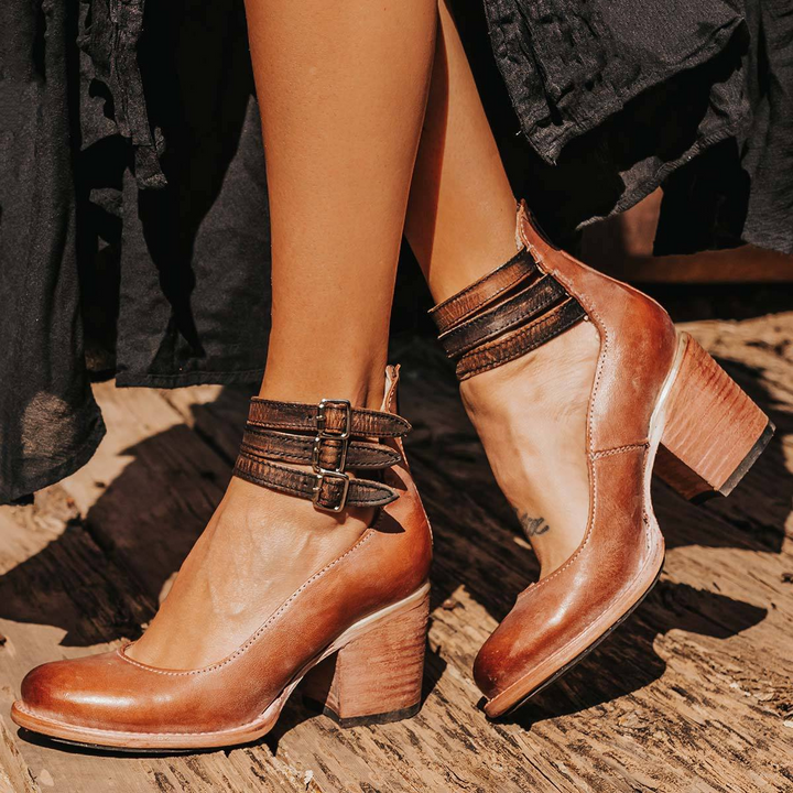 Harper Brooklyn | Leather Strap Heels