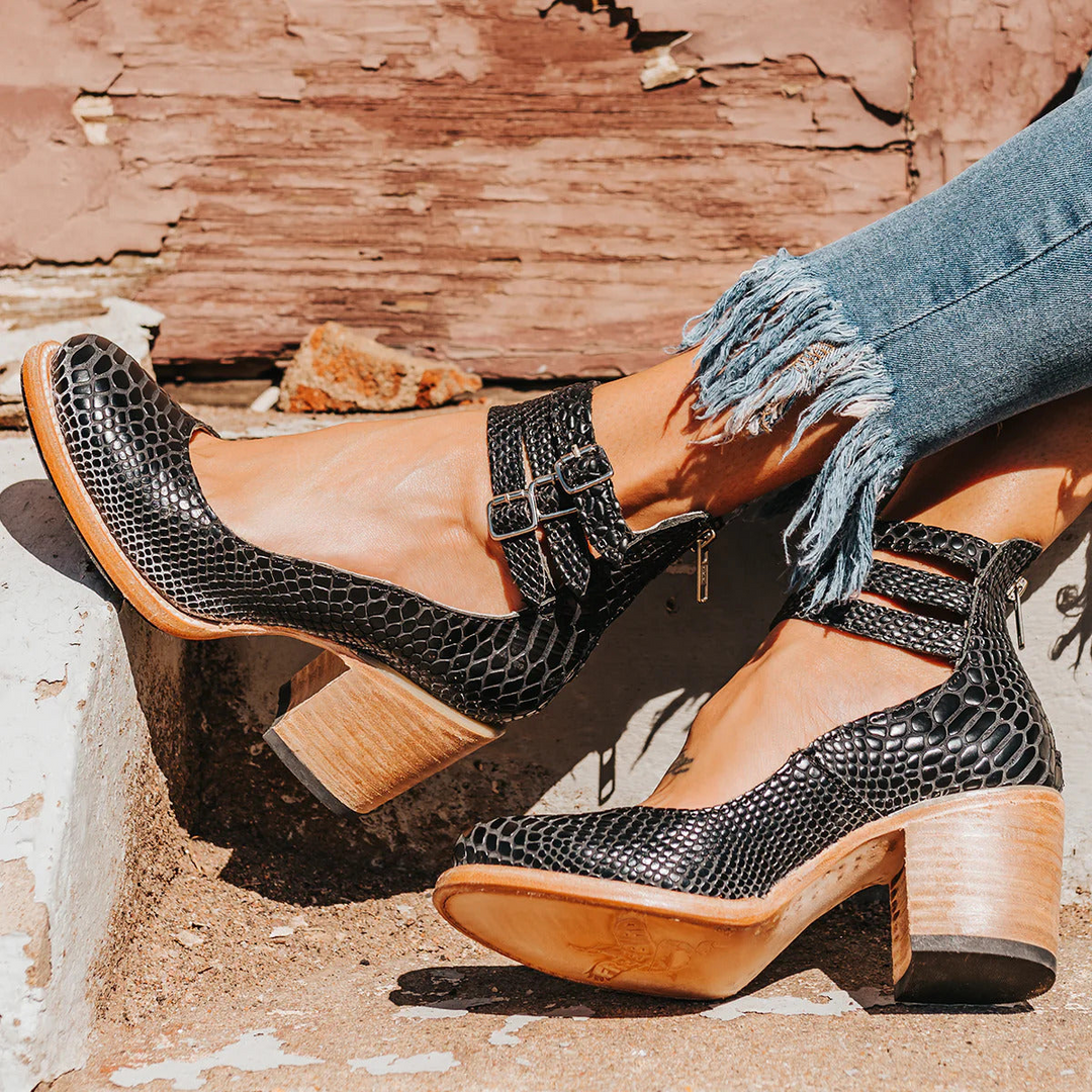 Harper Brooklyn | Leather Strap Heels