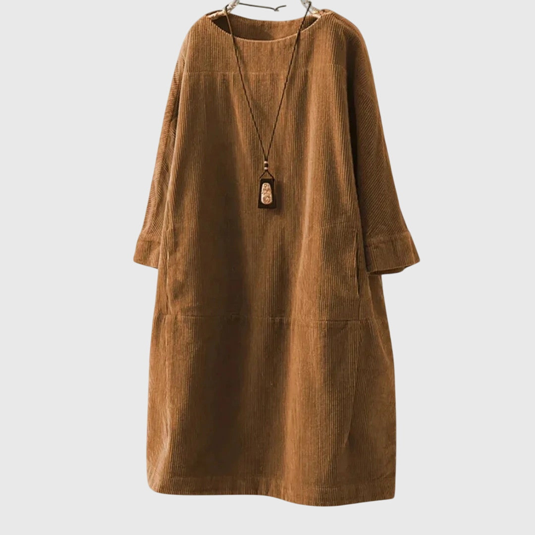 Harper Brooklyn | Relaxed Corduroy Midi Dress