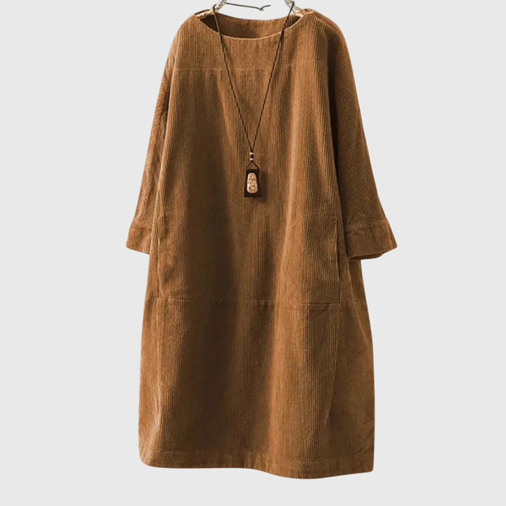 Harper Brooklyn | Relaxed Corduroy Midi Dress