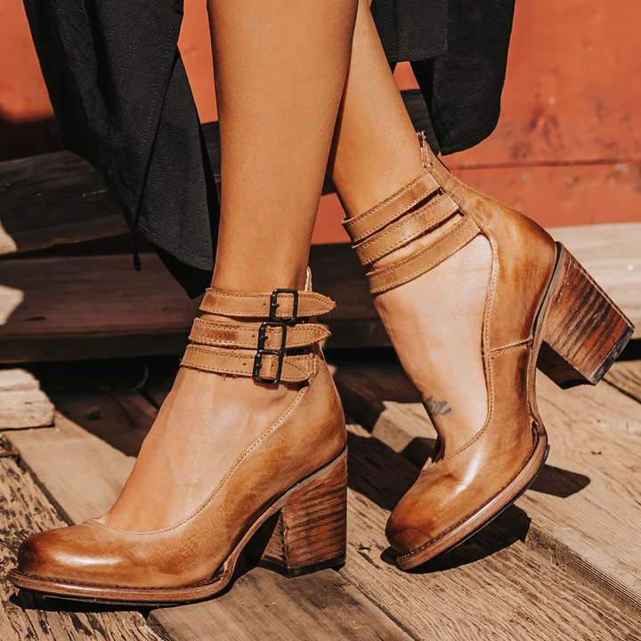 Harper Brooklyn | Leather Strap Heels