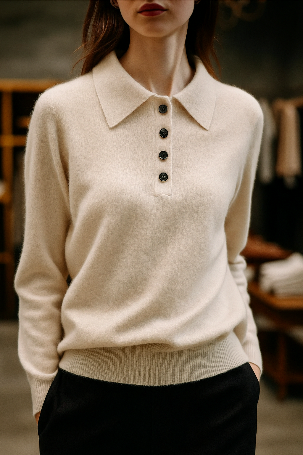 Harper Brooklyn| Wool Polo Sweater