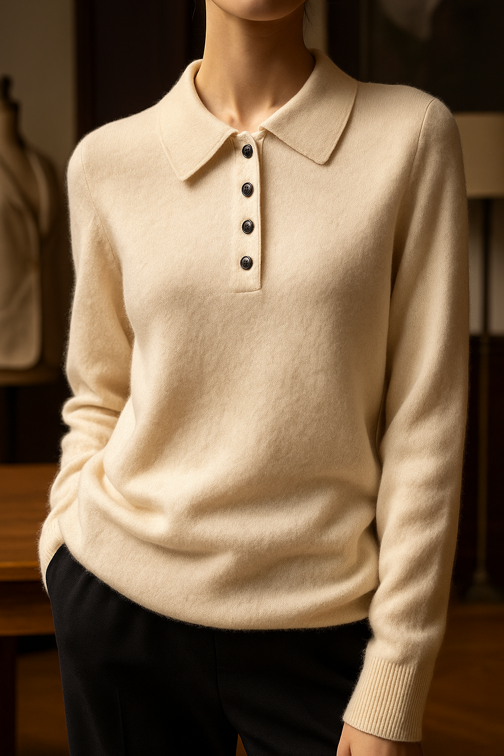 Harper Brooklyn| Wool Polo Sweater
