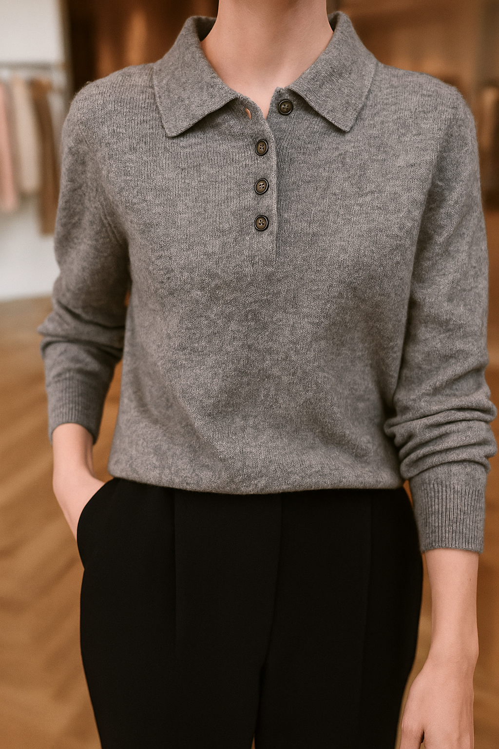 Harper Brooklyn| Wool Polo Sweater