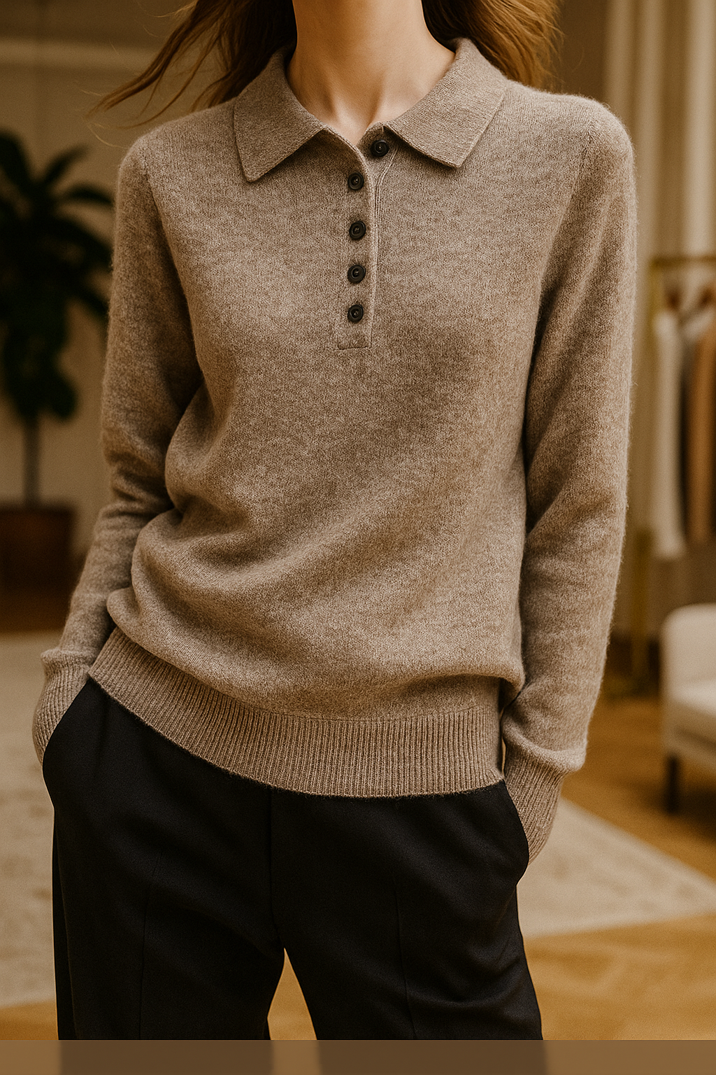 Harper Brooklyn| Wool Polo Sweater