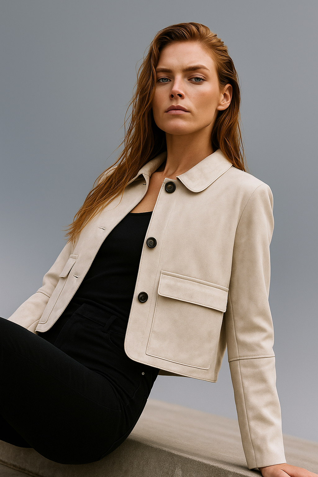 Harper Brooklyn | Suede Cropped Jacket