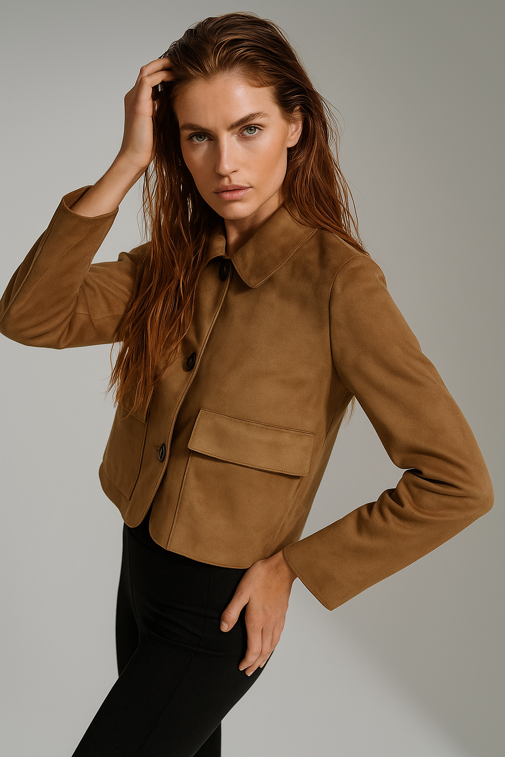 Harper Brooklyn | Suede Cropped Jacket