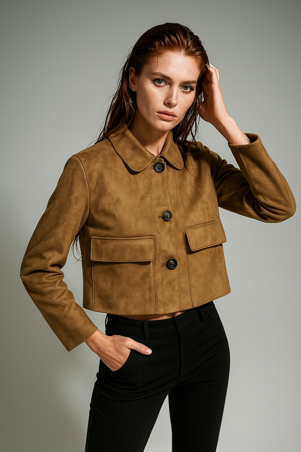 Harper Brooklyn | Suede Cropped Jacket