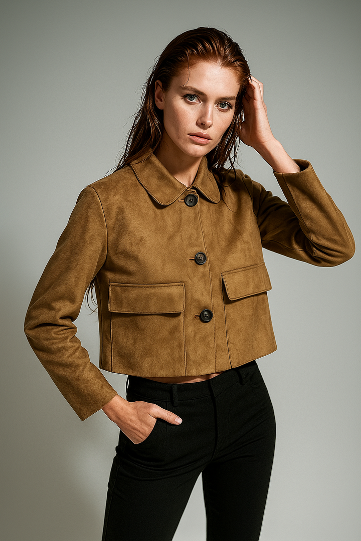 Harper Brooklyn | Suede Cropped Jacket