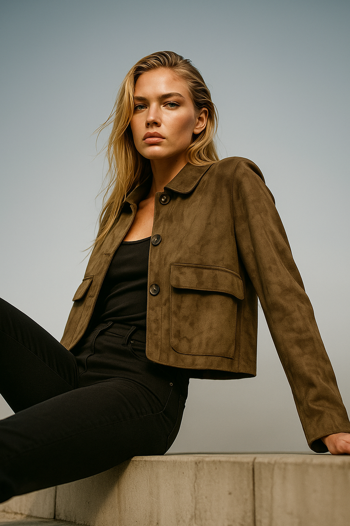 Harper Brooklyn | Suede Cropped Jacket