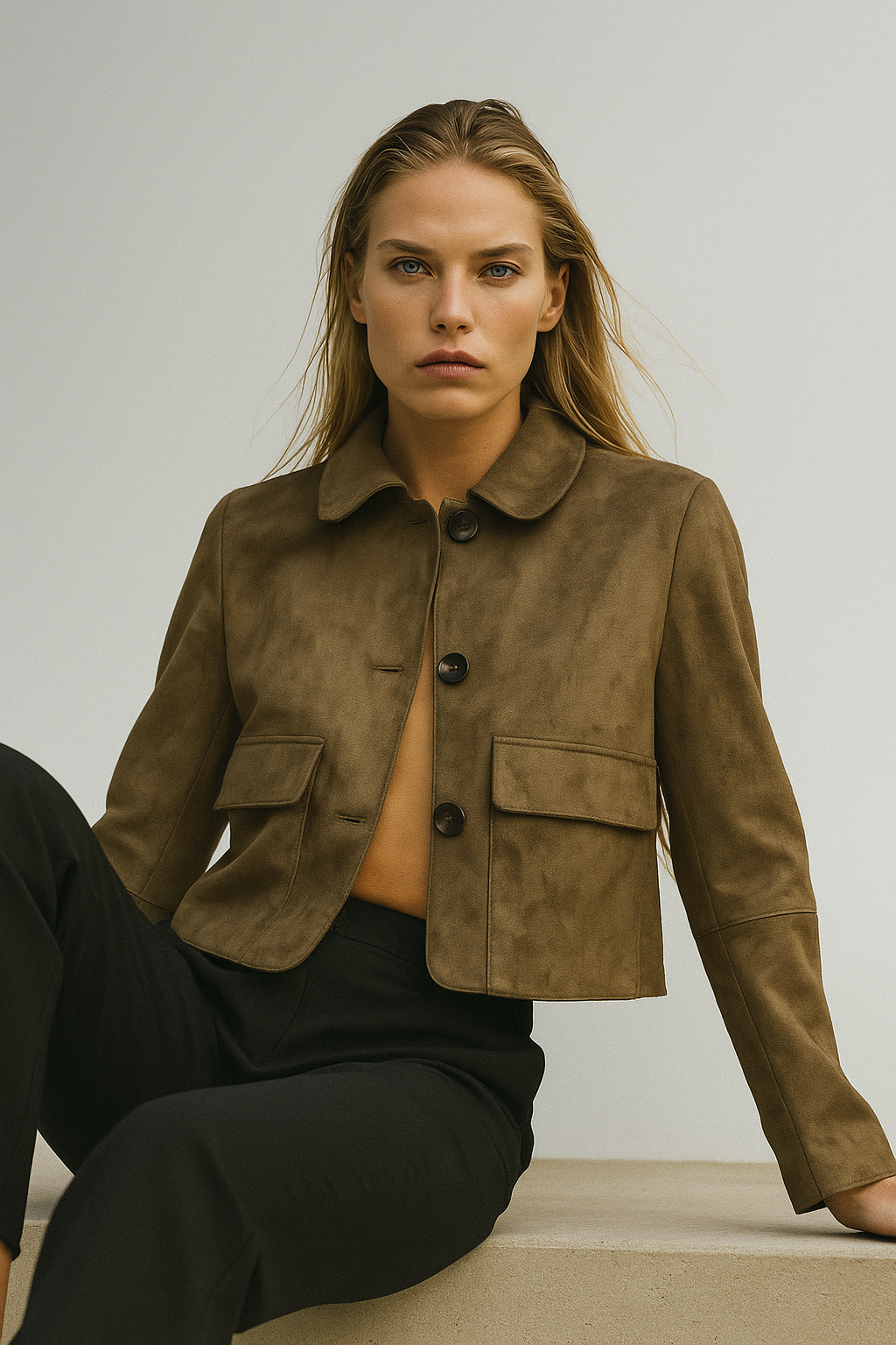 Harper Brooklyn | Suede Cropped Jacket