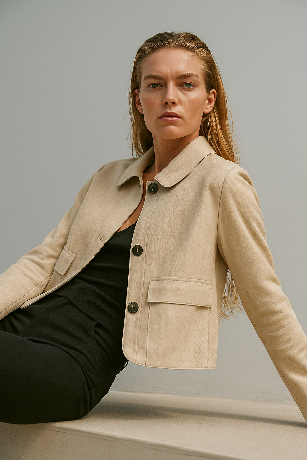 Harper Brooklyn | Suede Cropped Jacket