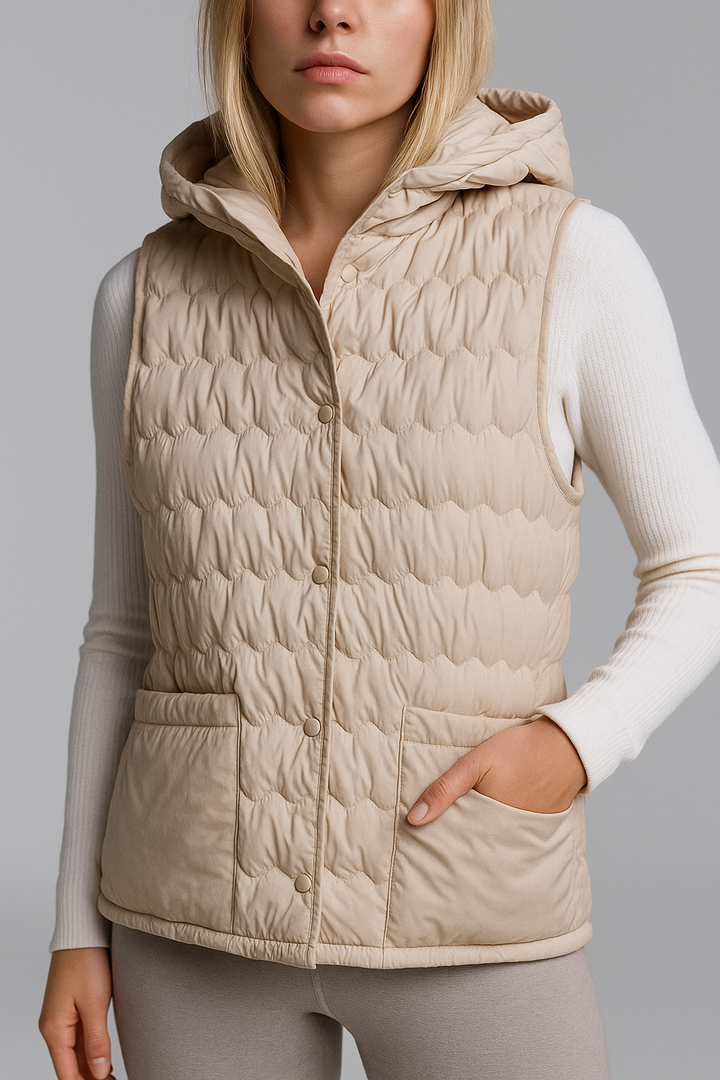 Harper Brooklyn | Puffer Vest in Gold