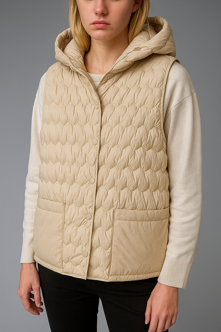 Harper Brooklyn | Puffer Vest in Gold