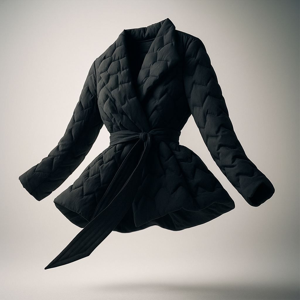 Harper Brooklyn | Quilted Wrap Coat