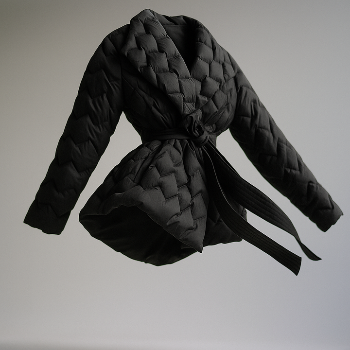 Harper Brooklyn | Quilted Wrap Coat