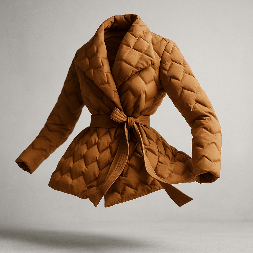 Harper Brooklyn | Quilted Wrap Coat