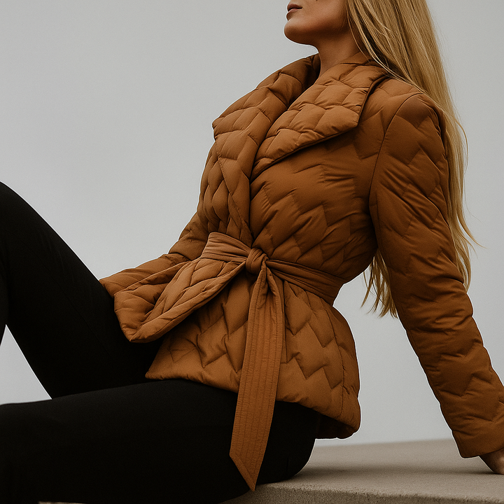 Harper Brooklyn | Quilted Wrap Coat
