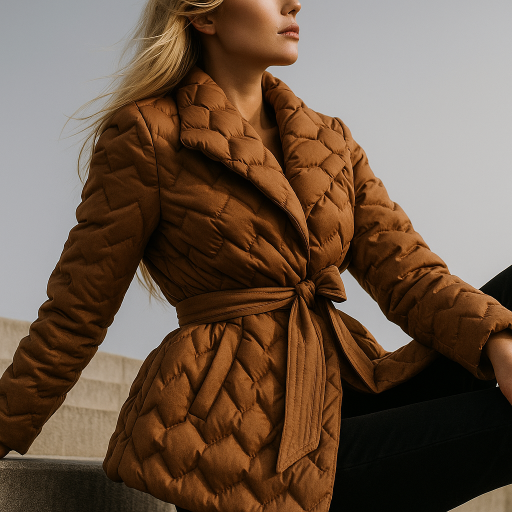 Harper Brooklyn | Quilted Wrap Coat