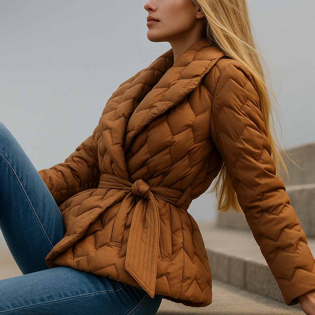 Harper Brooklyn | Quilted Wrap Coat