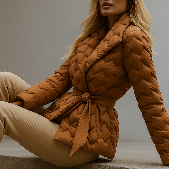 Harper Brooklyn | Quilted Wrap Coat