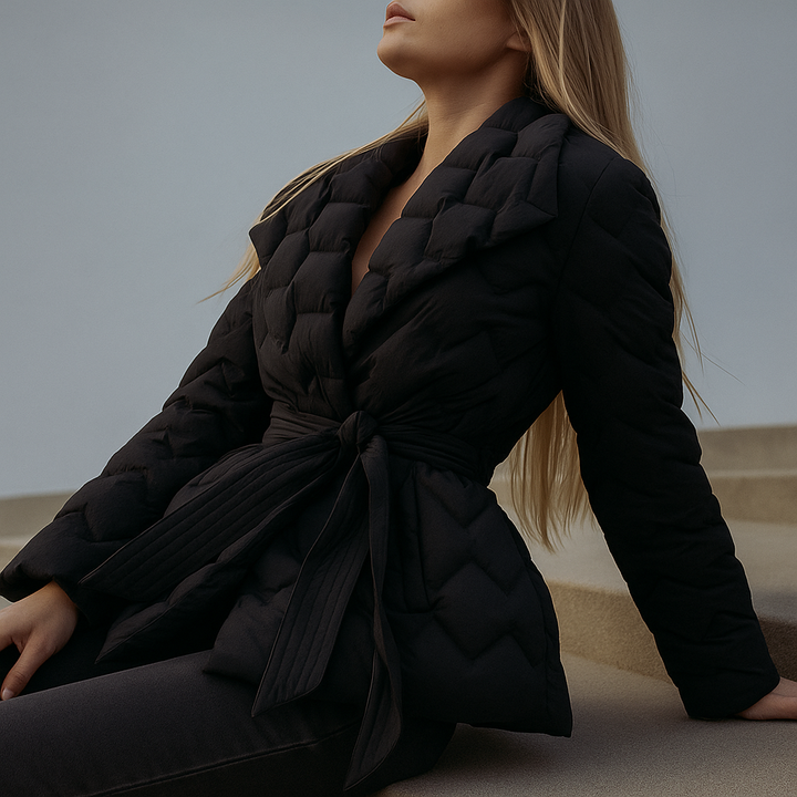 Harper Brooklyn | Quilted Wrap Coat