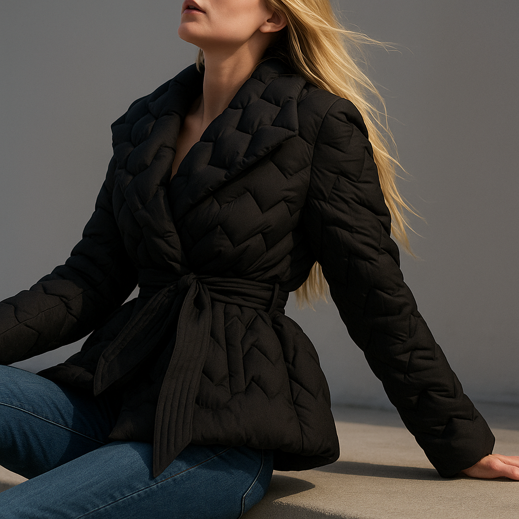 Harper Brooklyn | Quilted Wrap Coat