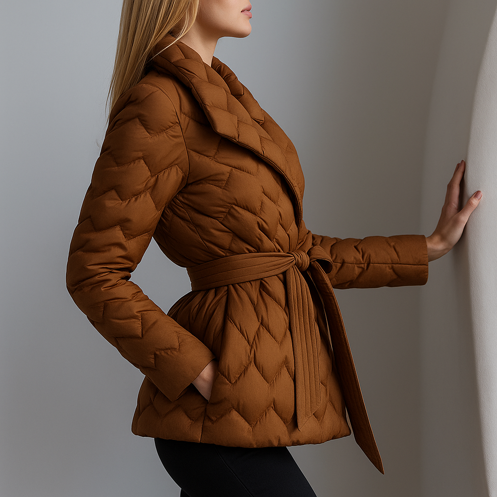 Harper Brooklyn | Quilted Wrap Coat