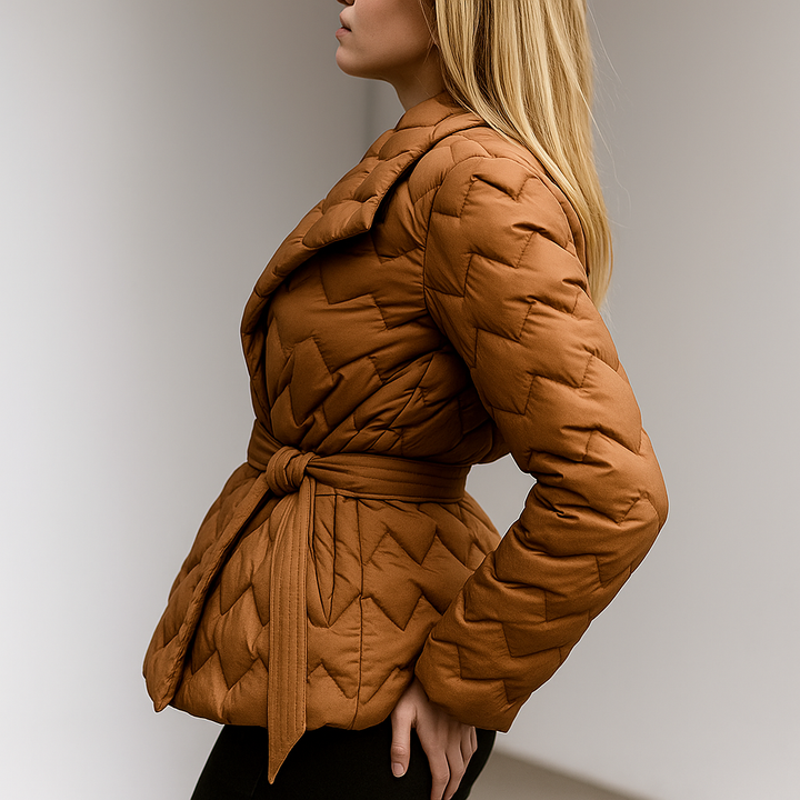 Harper Brooklyn | Quilted Wrap Coat