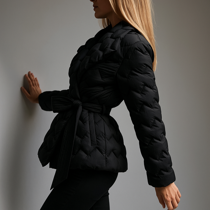 Harper Brooklyn | Quilted Wrap Coat