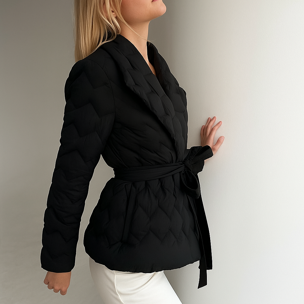 Harper Brooklyn | Quilted Wrap Coat