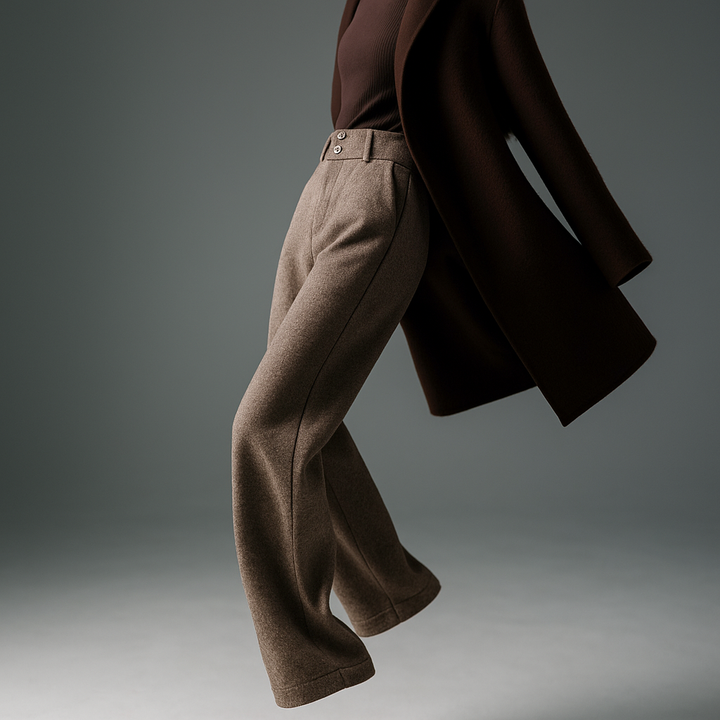 Harper Brooklyn| Wool Wide-Leg Trousers