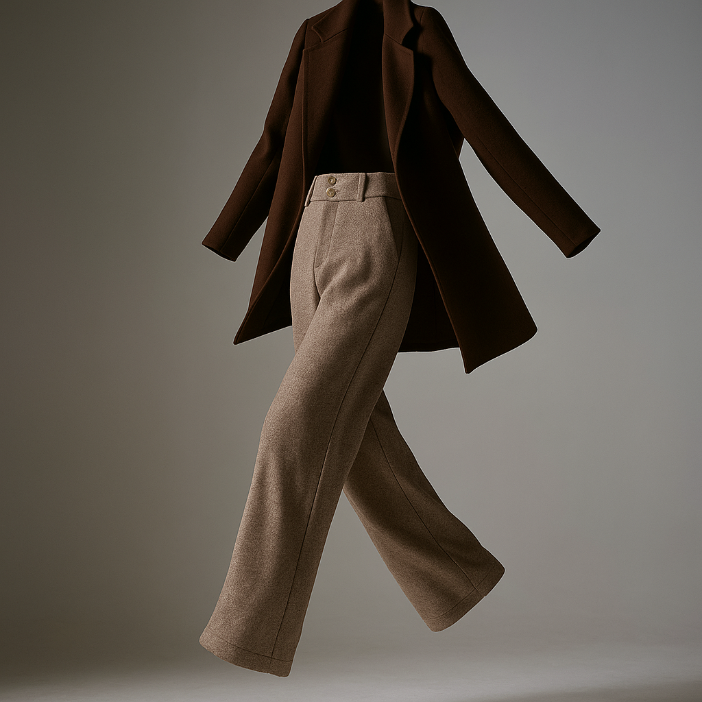 Harper Brooklyn| Wool Wide-Leg Trousers