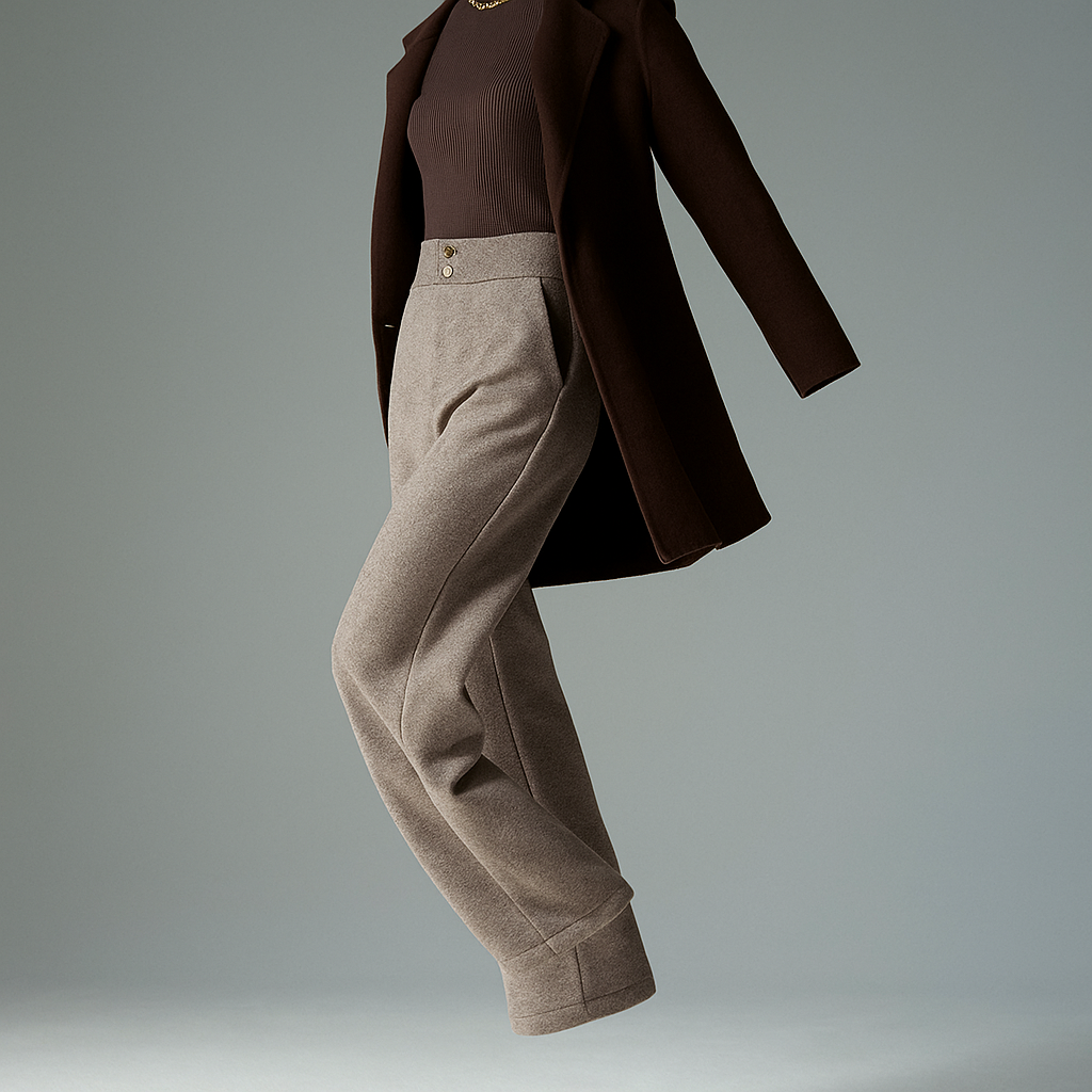Harper Brooklyn| Wool Wide-Leg Trousers