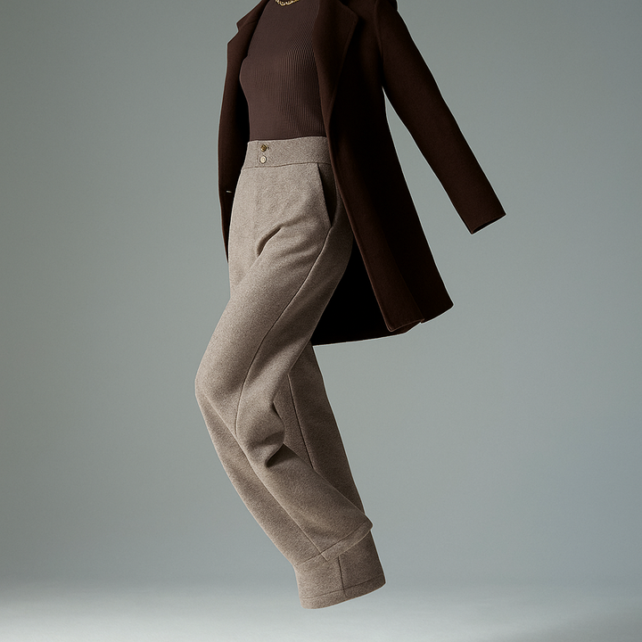 Harper Brooklyn| Wool Wide-Leg Trousers