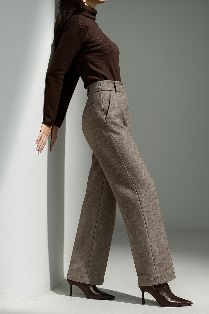 Harper Brooklyn| Wool Wide-Leg Trousers