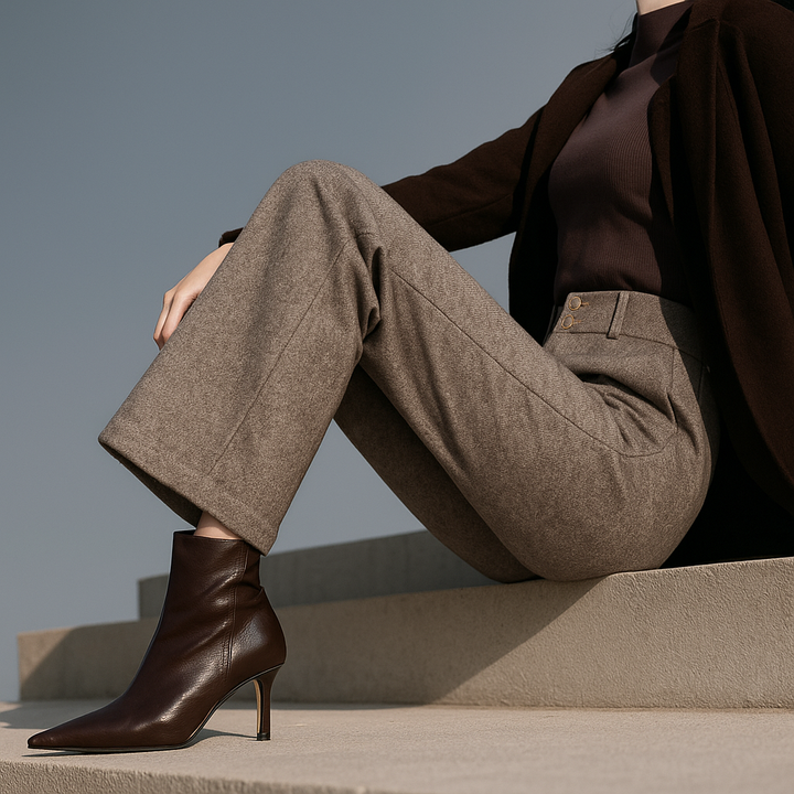 Harper Brooklyn| Wool Wide-Leg Trousers