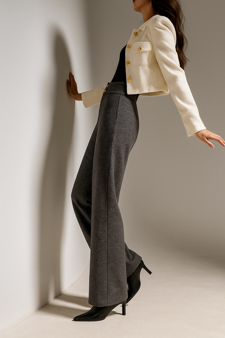 Harper Brooklyn| Wool Wide-Leg Trousers