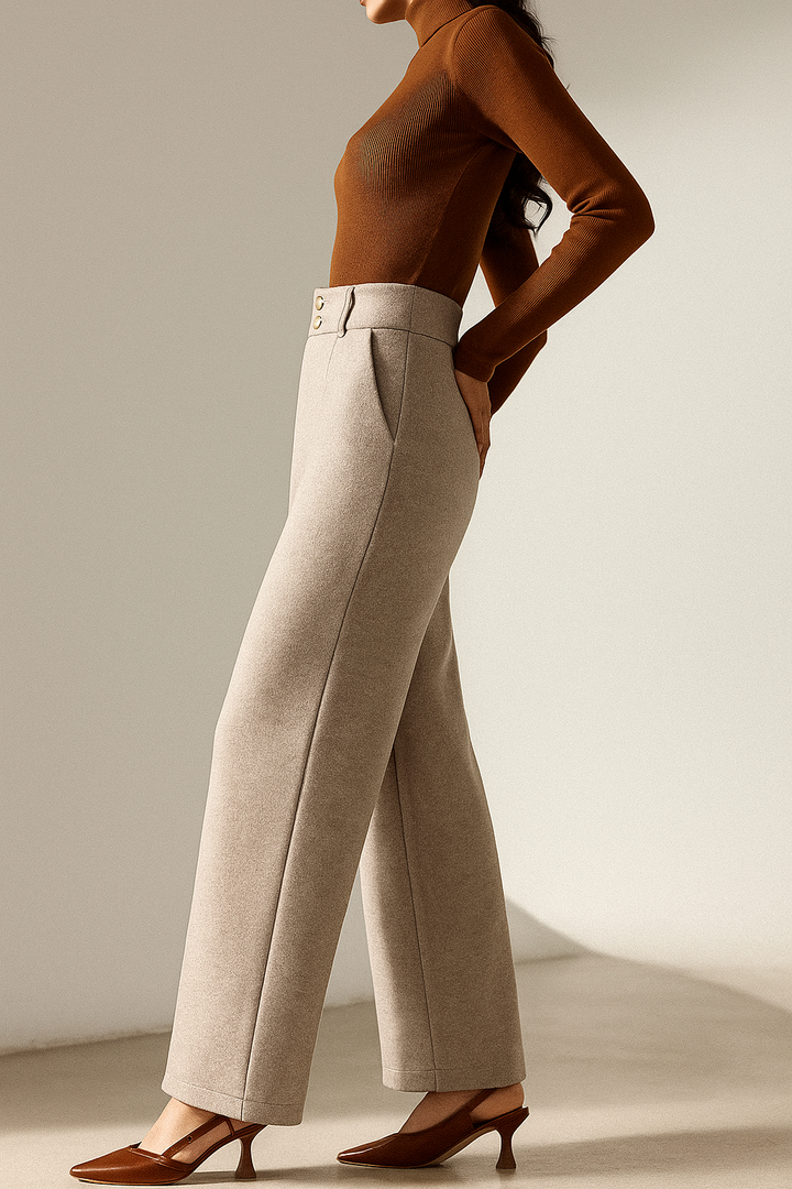 Harper Brooklyn| Wool Wide-Leg Trousers