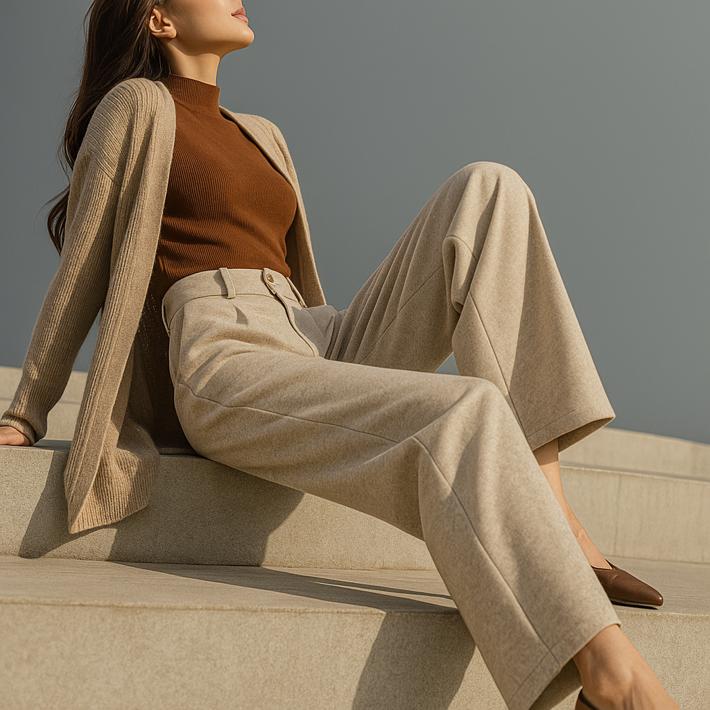 Harper Brooklyn| Wool Wide-Leg Trousers