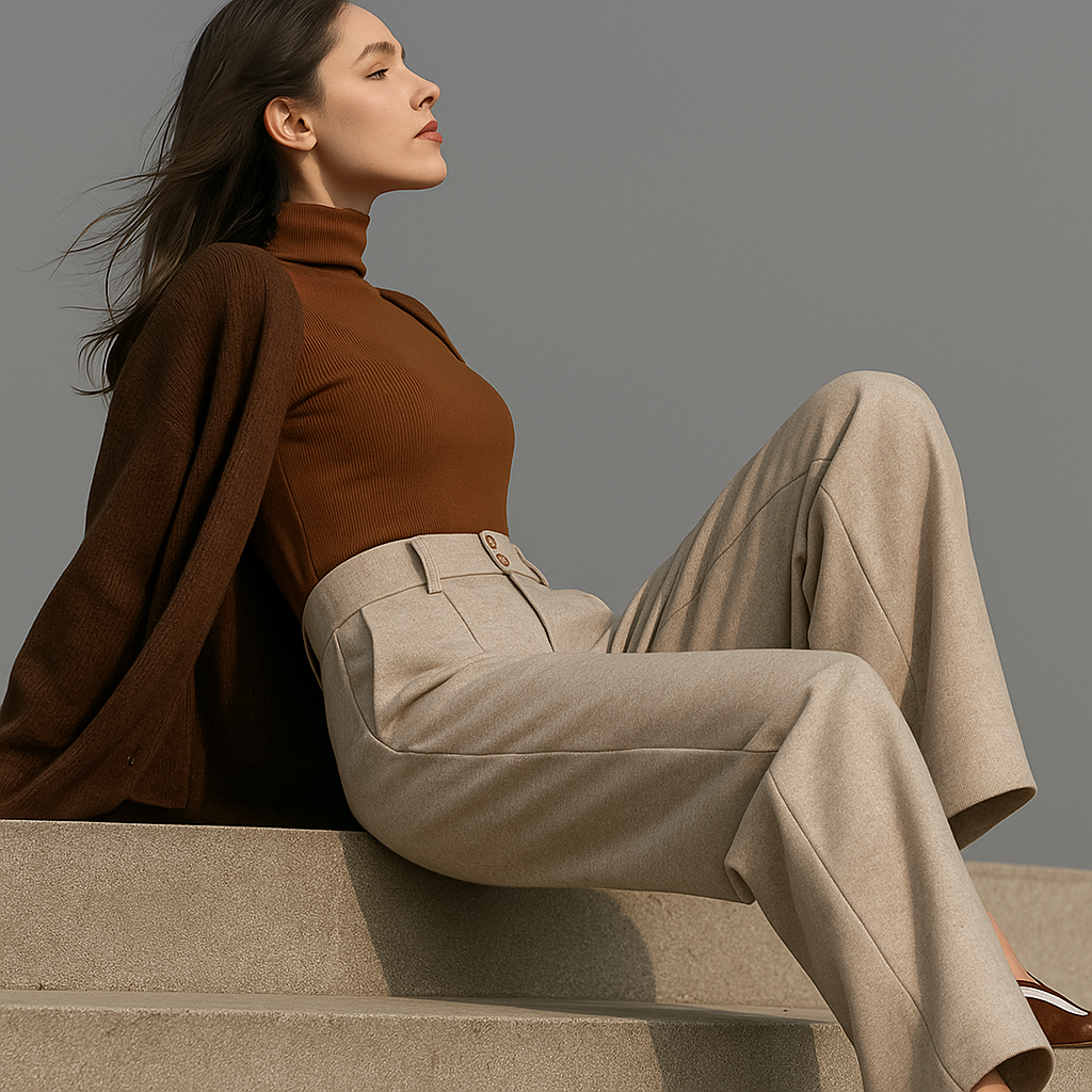 Harper Brooklyn| Wool Wide-Leg Trousers