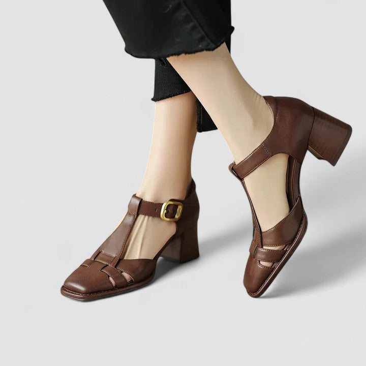 Harper Brooklyn | Orthopedic T-Strap Block Heels
