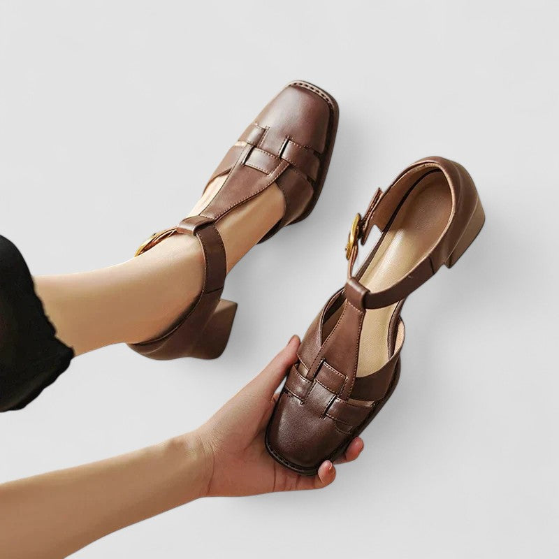 Harper Brooklyn | Orthopedic T-Strap Block Heels
