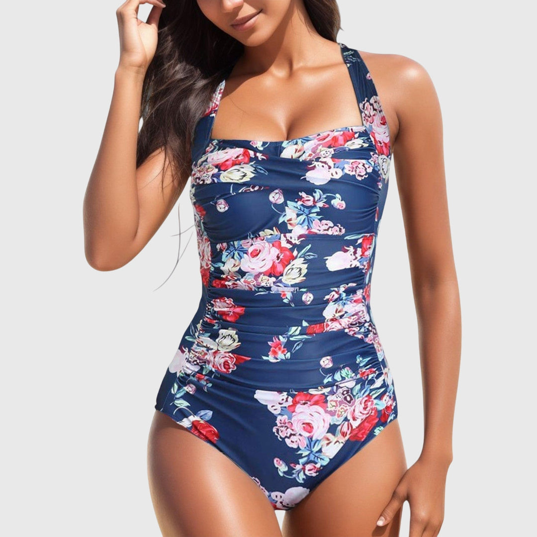 Harper Brooklyn| One-Piece Swimsuit, Stretch Fabric, Solid Color