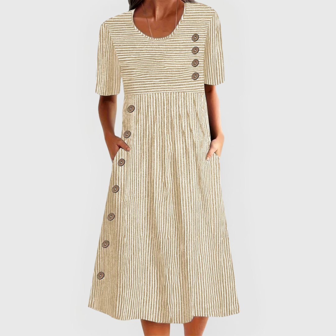Harper Brooklyn| Striped Midi Dress