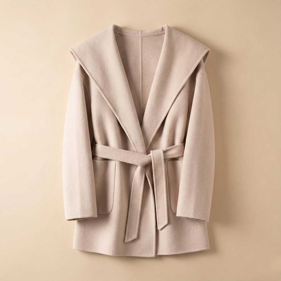 Harper Brooklyn | Long Pointed Coat in Camel Hair