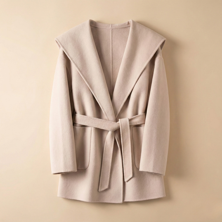 Harper Brooklyn | Long Pointed Coat in Camel Hair