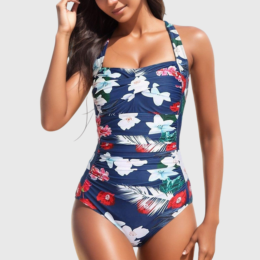 Harper Brooklyn| One-Piece Swimsuit, Stretch Fabric, Solid Color